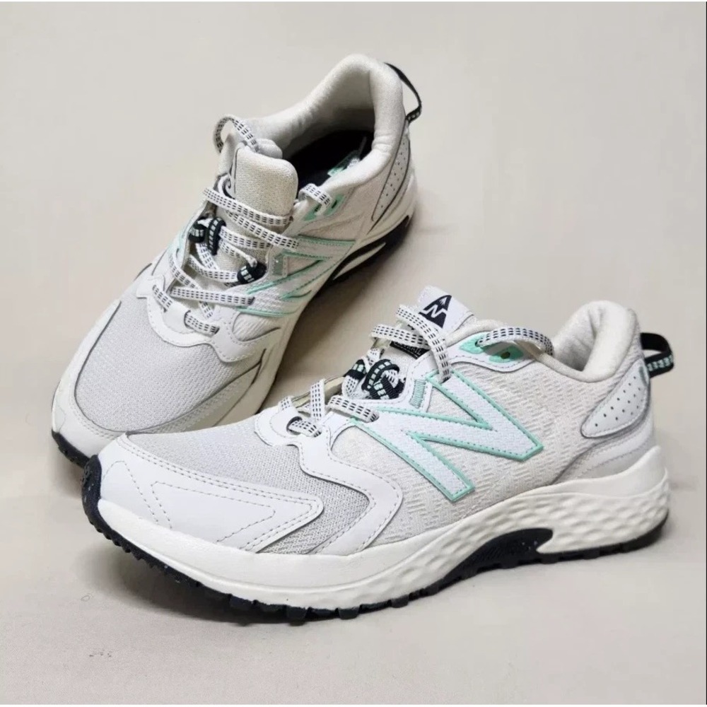 New Balance 410v7 Trail Running Shoes Womens 10 White Mint Green WT410TW7